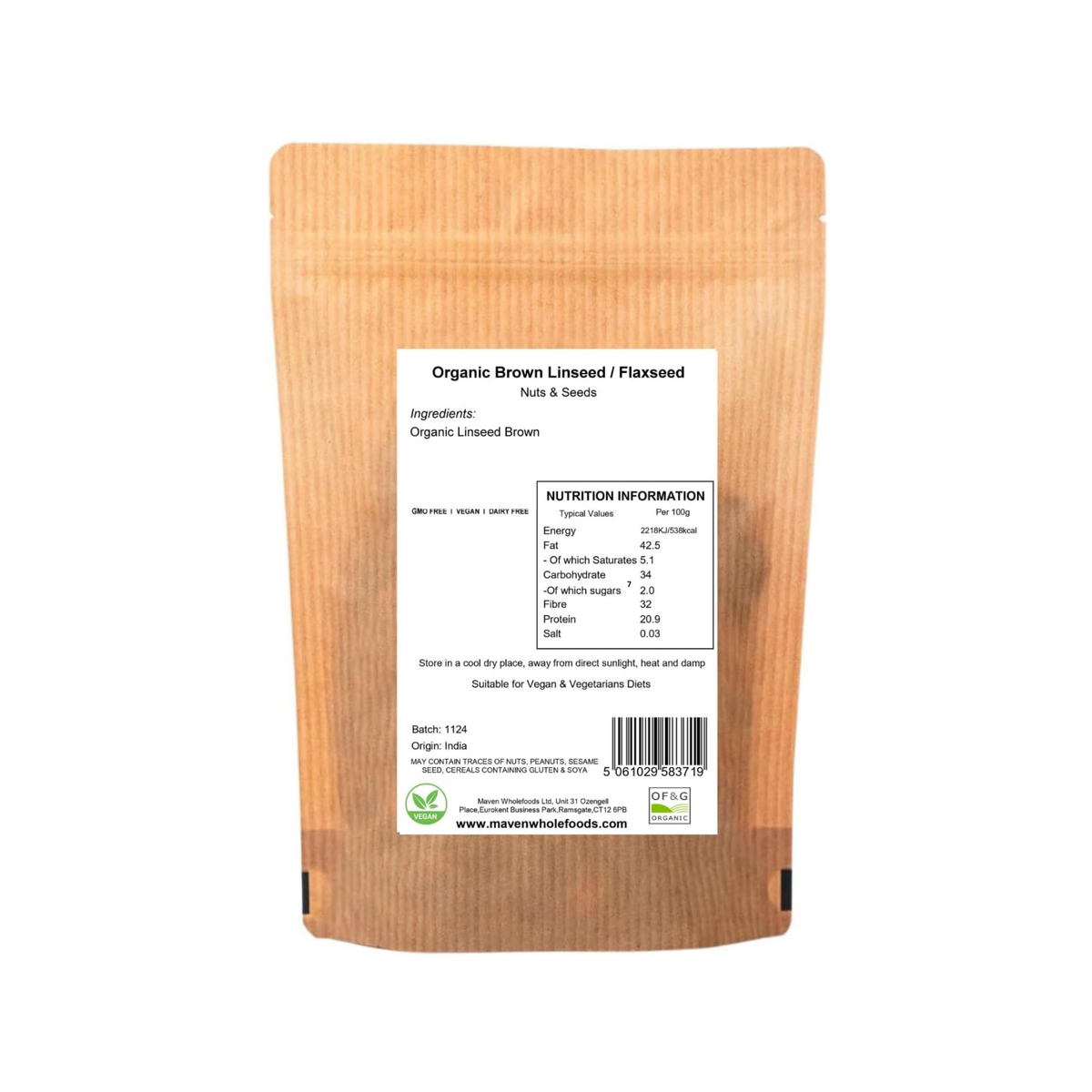 Organic Brown Linseed/ Flaxseed