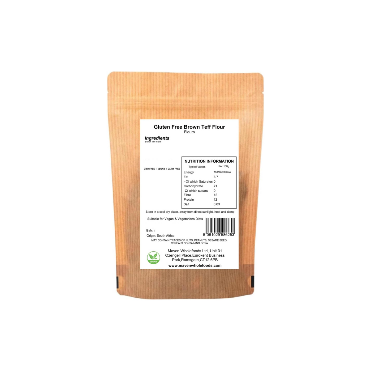 Gluten Free Brown Teff Flour