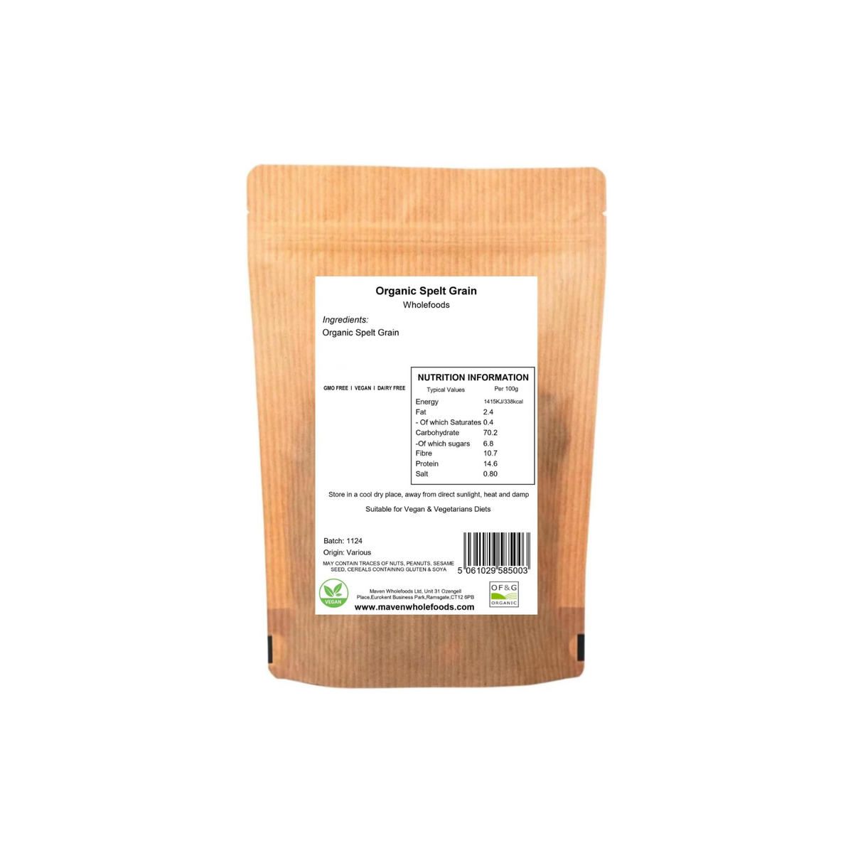 Organic Spelt Grain