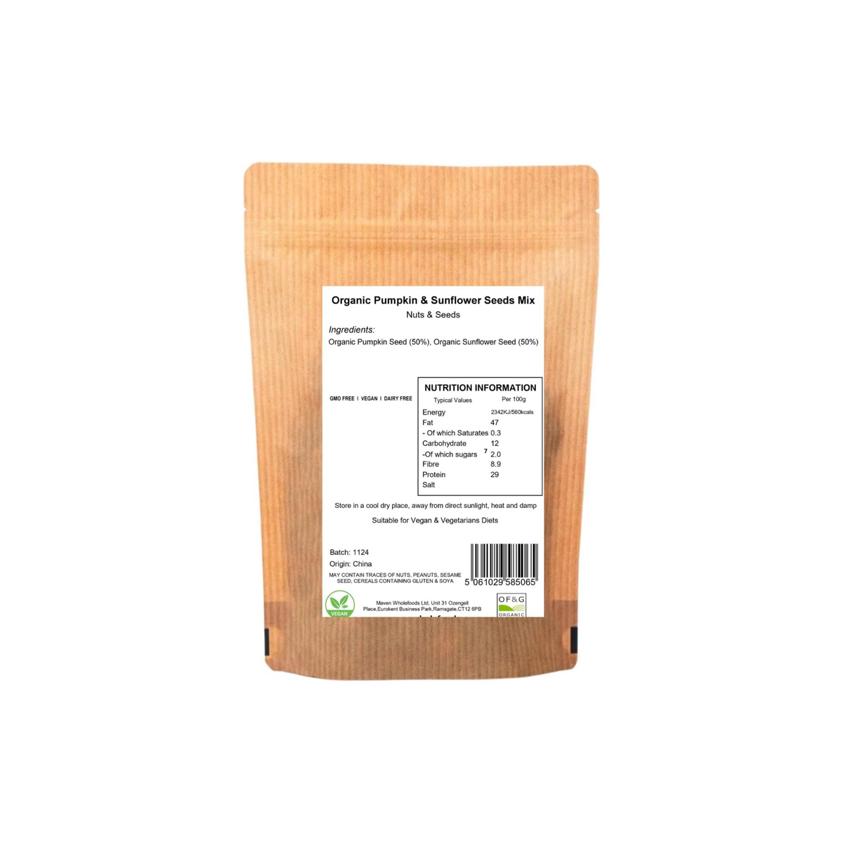 Organic Pumpkin & Sunflower Seeds Mix