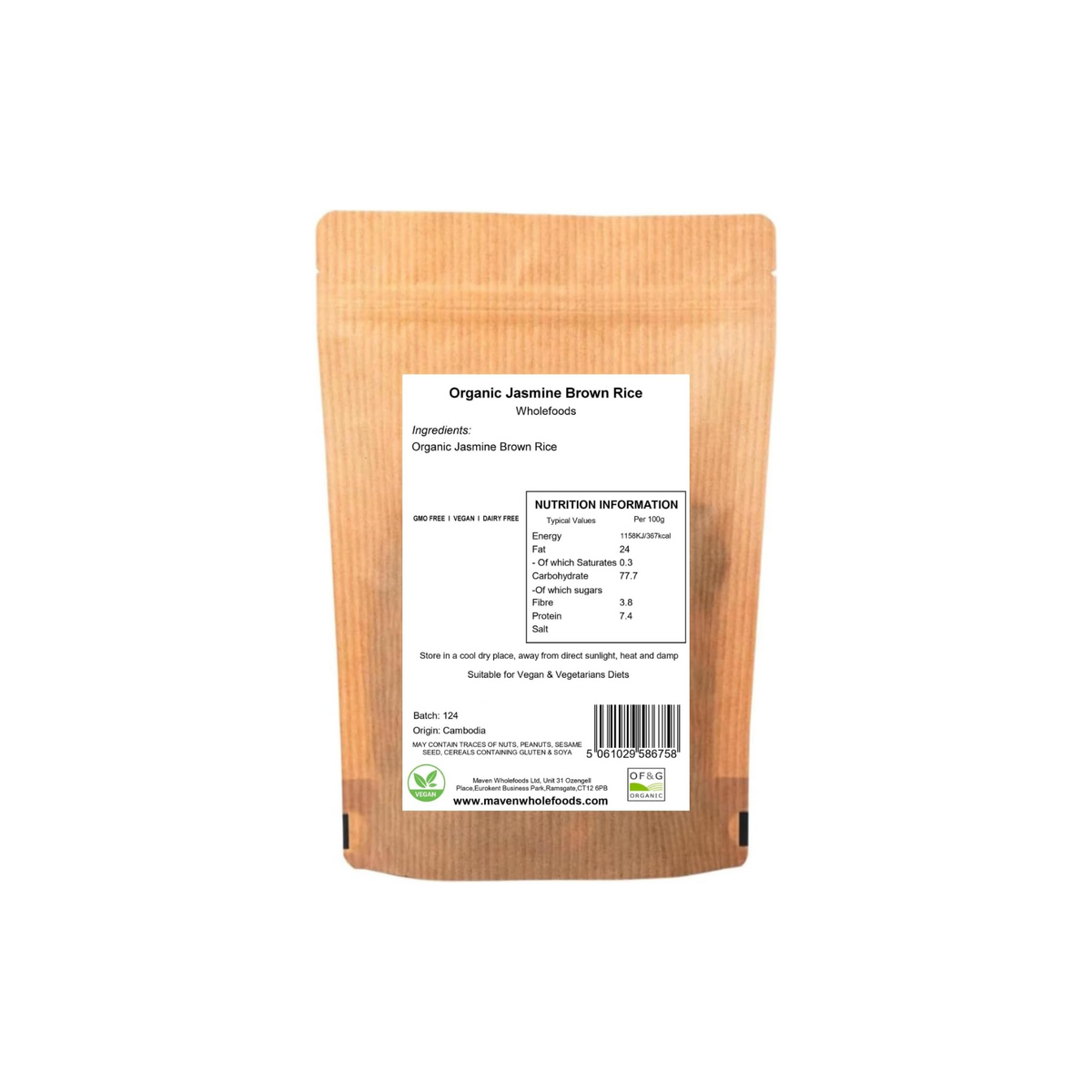 Organic Jasmine Brown Rice