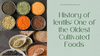 History of lentils: One of the Oldest Cultivated Foods
