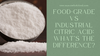 Food-Grade vs Industrial Citric Acid: What’s the Difference?