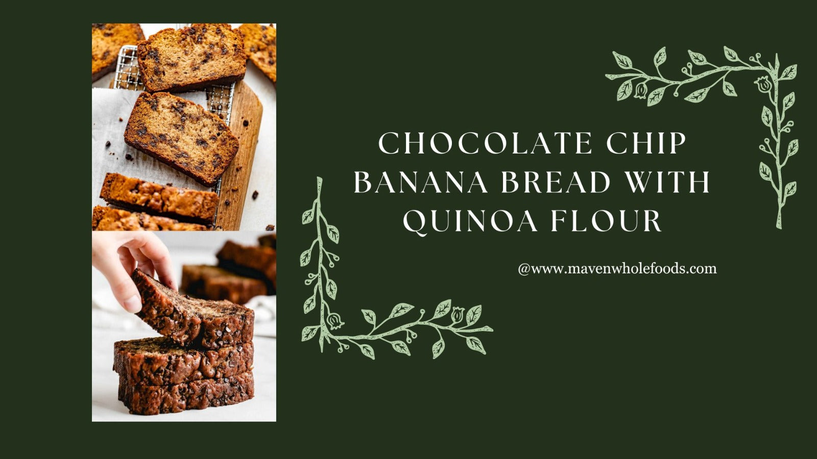 Recipe for Chocolate Chip Banana Bread with Quinoa Flour