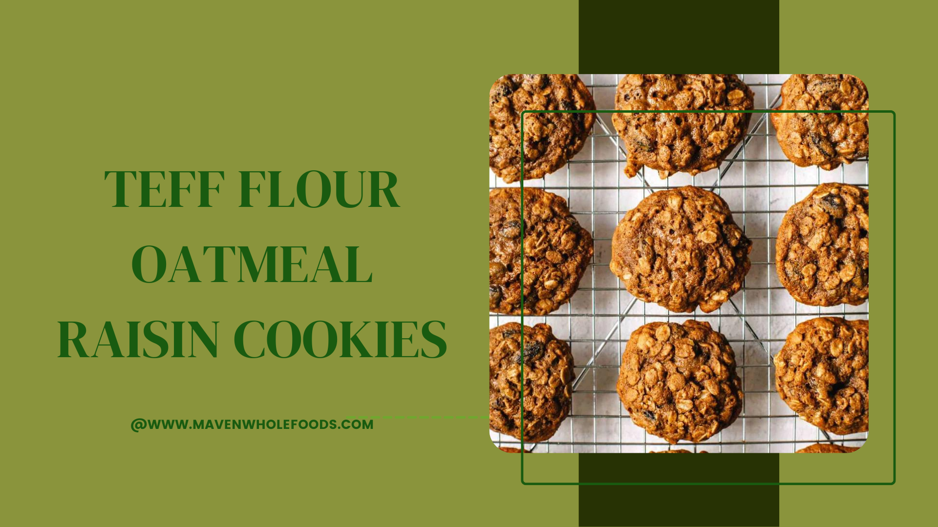 Teff Flour Oatmeal Raisin Cookies