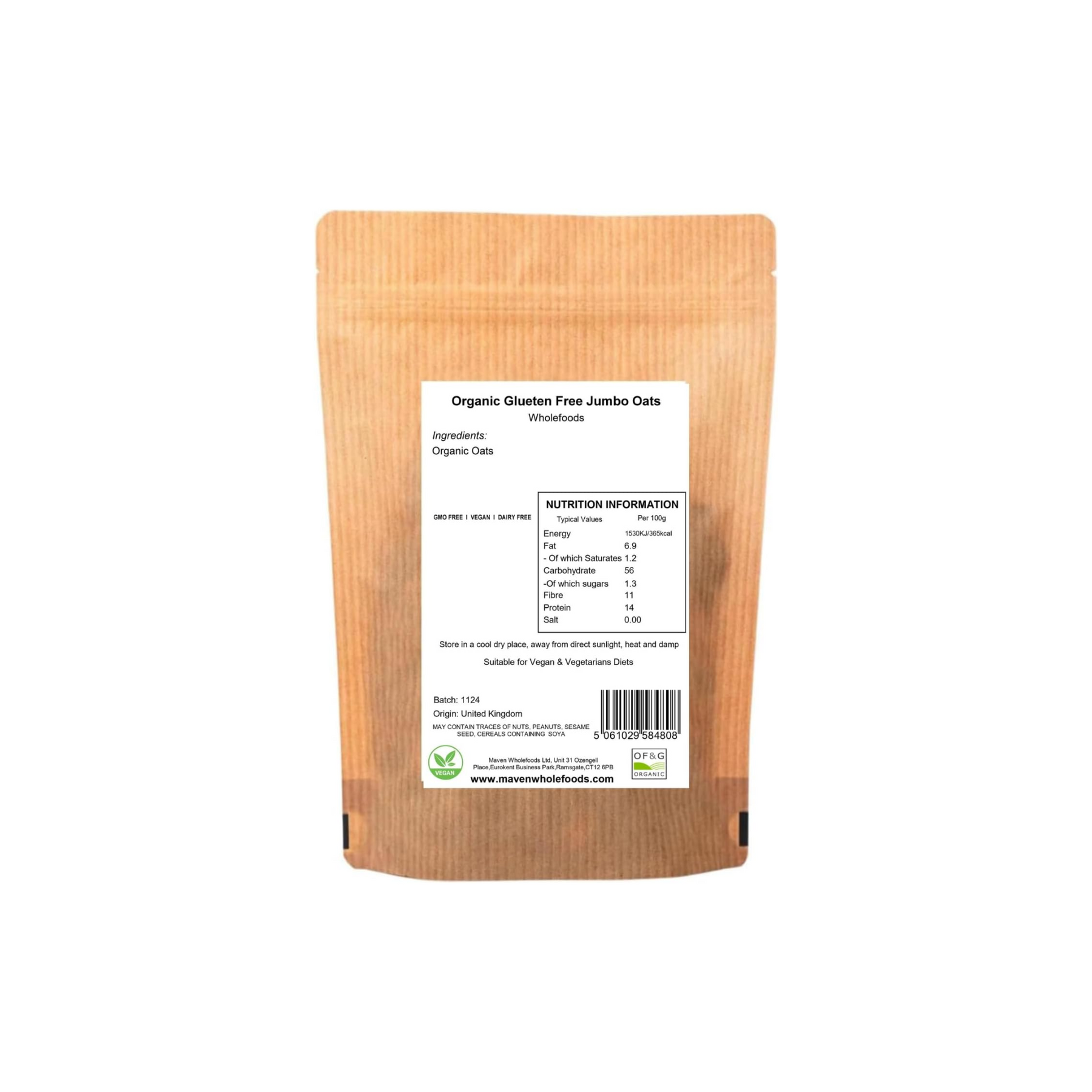 Buy Online Organic Gluten Free Jumbo Oats at Best Prices in United ...