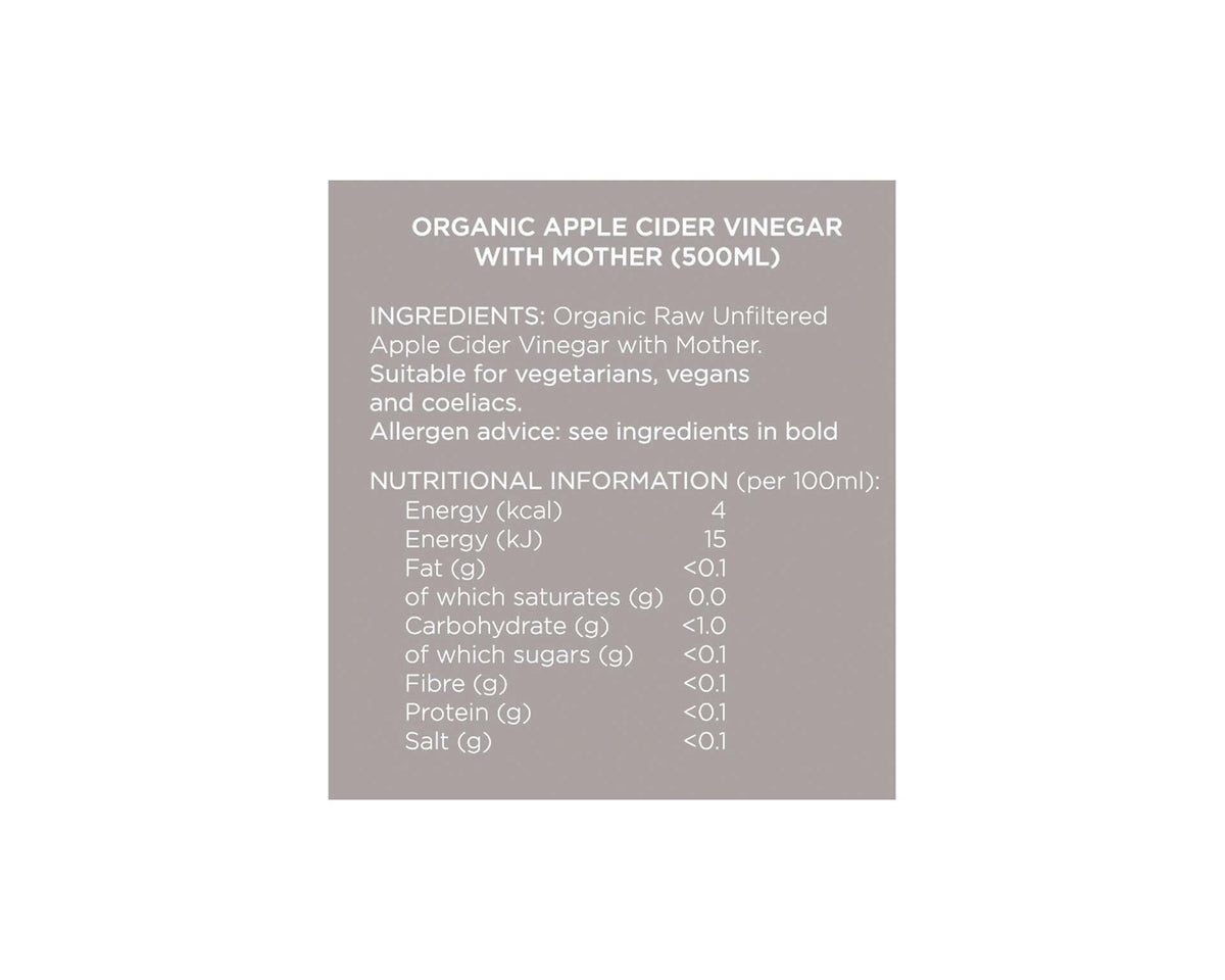 Organic Apple Cider Vinegar with mother 500ml -Rayners Essentials